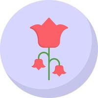 Flower Flat Bubble Icon vector