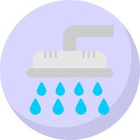 ducha plano burbuja icono vector