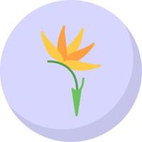 Strelitzia plano burbuja icono vector