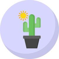 Cactus Flat Bubble Icon vector