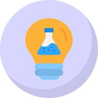 Flask Flat Bubble Icon vector