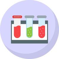 Test Tubes Flat Bubble Icon vector