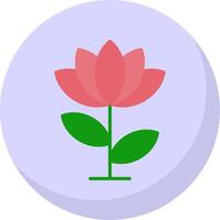 Lotus Flower Flat Bubble Icon vector