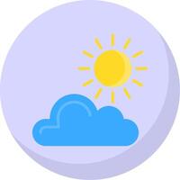 Sun Flat Bubble Icon vector