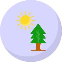 Sun Flat Bubble Icon vector