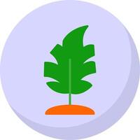 Monstera Leaf Flat Bubble Icon vector