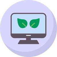 Eco Flat Bubble Icon vector