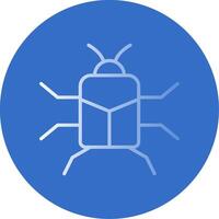 Stag Beetle Flat Bubble Icon vector