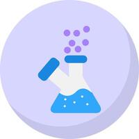 Flask Flat Bubble Icon vector