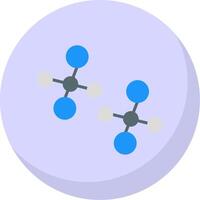 Molecules Flat Bubble Icon vector