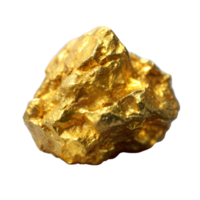 Close-up of a textured gold nugget on a clear background png