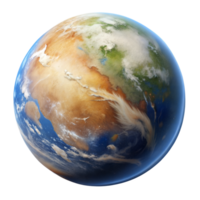 Realistic planet Earth isolated on a transparent background png