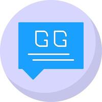 Message Flat Bubble Icon vector