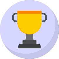 Trophy Flat Bubble Icon vector