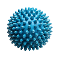 Detailed blue massage ball with ergonomic spikes isolated png