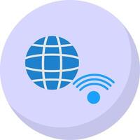 Internet Connection Flat Bubble Icon vector