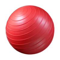 Red exercise ball on a transparent background png