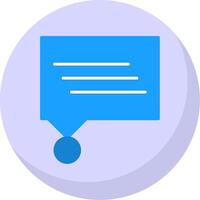 Message Flat Bubble Icon vector