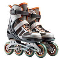 Pair of modern inline skates with advanced design png