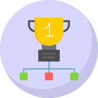 Trophy Flat Bubble Icon vector