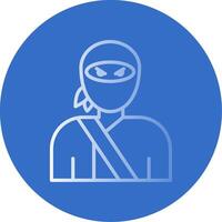 ninja plano burbuja icono vector