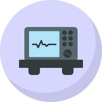 ECG Device Flat Bubble Icon vector