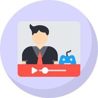 Vlogger Flat Bubble Icon vector