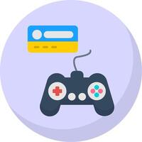 Gaming Console Flat Bubble Icon vector