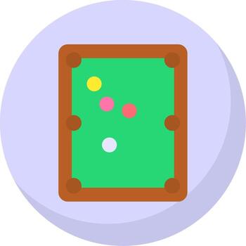 Pool Table Flat Bubble Icon vector