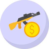 Weapon Flat Bubble Icon vector