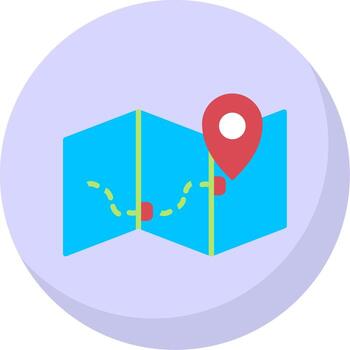 Map Flat Bubble Icon vector