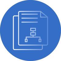 Document Flat Bubble Icon vector