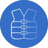 Vest Flat Bubble Icon vector