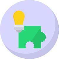 Problem Solving Flat Bubble Icon vector