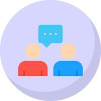 Mentoring Flat Bubble Icon vector