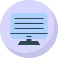 Computer Flat Bubble Icon vector