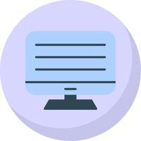 Computer Flat Bubble Icon vector