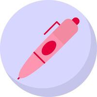 Pen Flat Bubble Icon vector