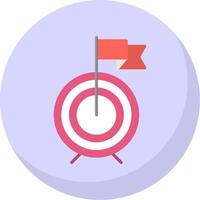 Goals Flat Bubble Icon vector