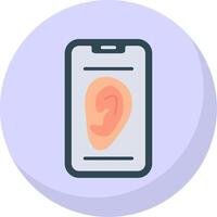 Mobile Phone Flat Bubble Icon vector