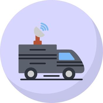 Van Flat Bubble Icon vector