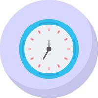 Clock Flat Bubble Icon vector