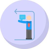 Mentoring Flat Bubble Icon vector