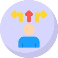 Decision Making Flat Bubble Icon vector