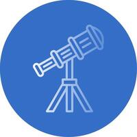 Telescope Flat Bubble Icon vector