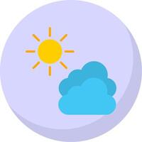 nubes plano burbuja icono vector