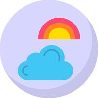 Rainbow Flat Bubble Icon vector