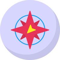 S West Flat Bubble Icon vector