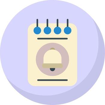 Notepad Flat Bubble Icon vector