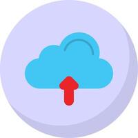 nube plano burbuja icono vector